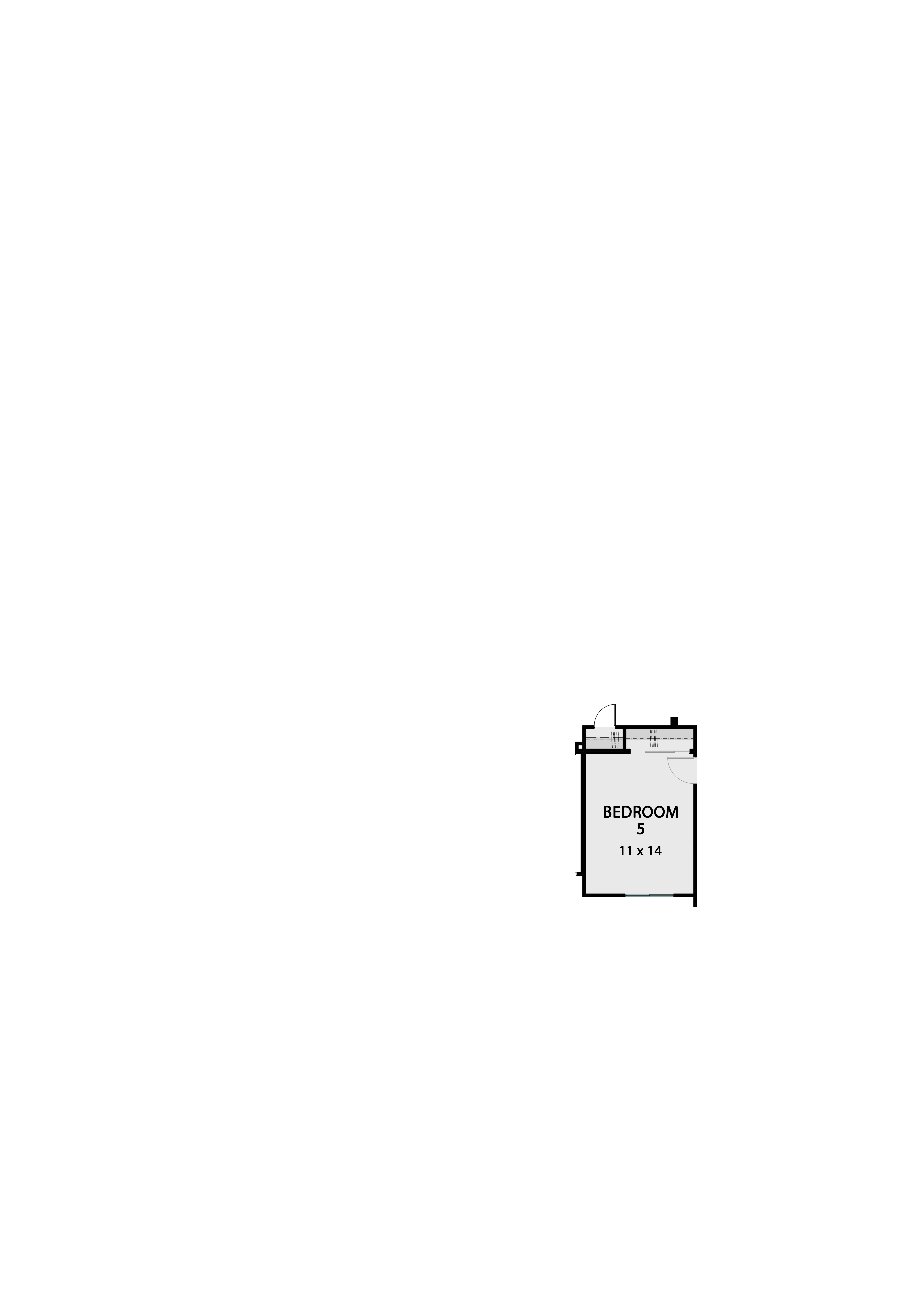 Bedroom 5 Option overlay — converts office to Bedroom 5
